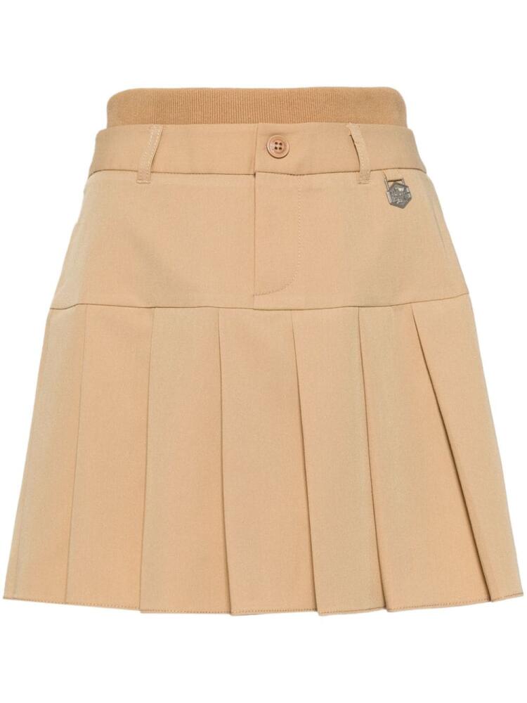 CHOCOOLATE layered-waistband pleated miniskirt - Brown Cover