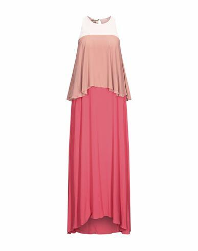 Semicouture Woman Maxi dress Coral Acetate, Silk Cover