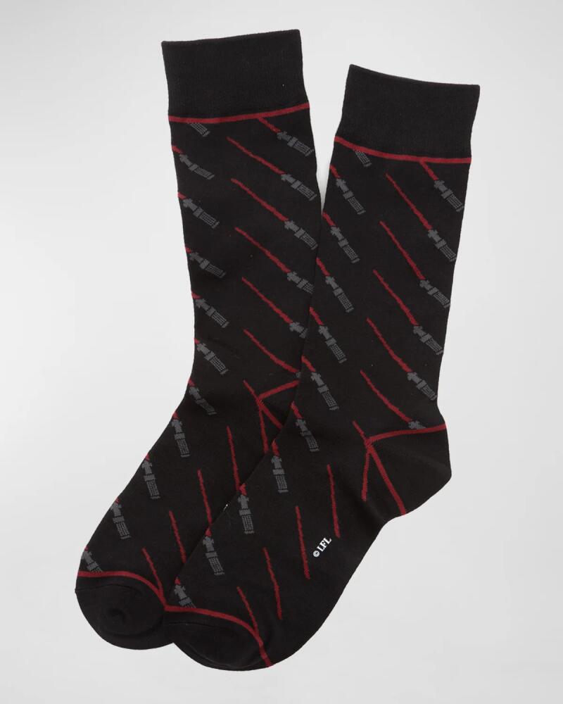 Cufflinks Inc. Men's Star Wars Red Lightsaber Socks Cover