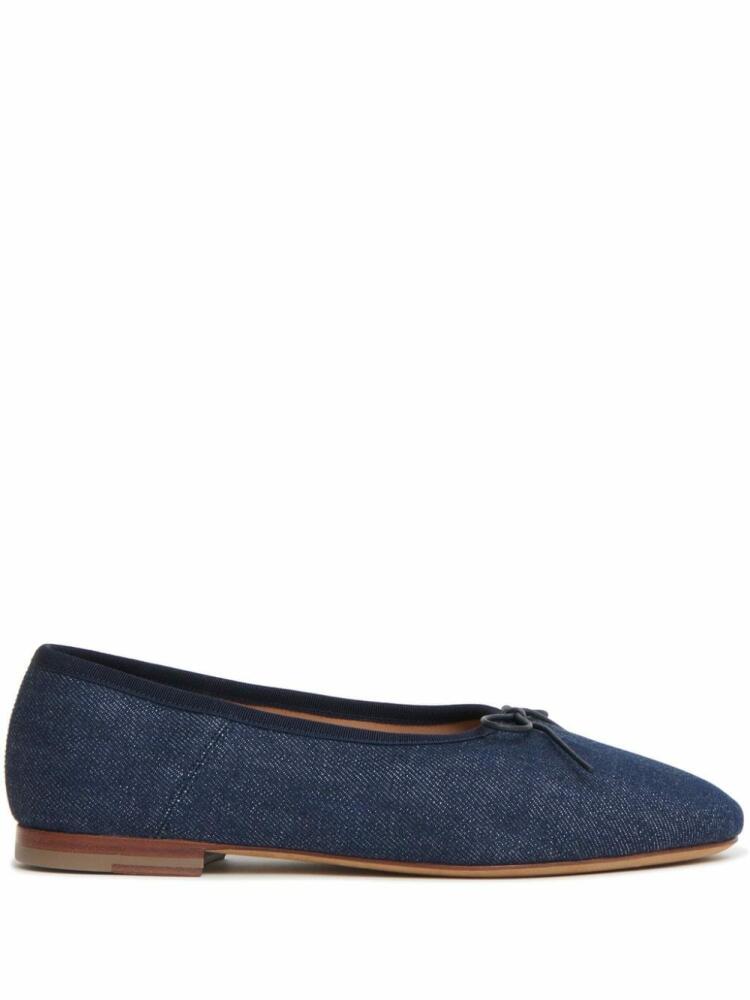 Mansur Gavriel bow-detail denim ballerina shoes - Blue Cover