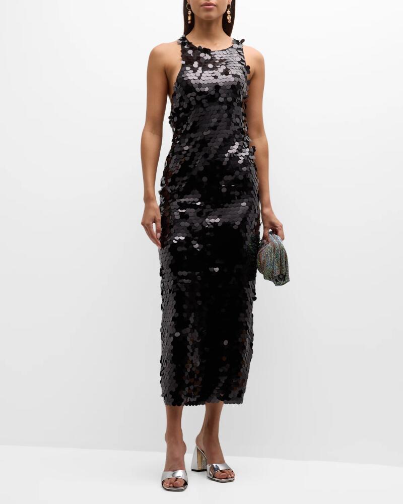 SIMONMILLER Sequin Lou Sleeveless Cutout Midi Dress Cover