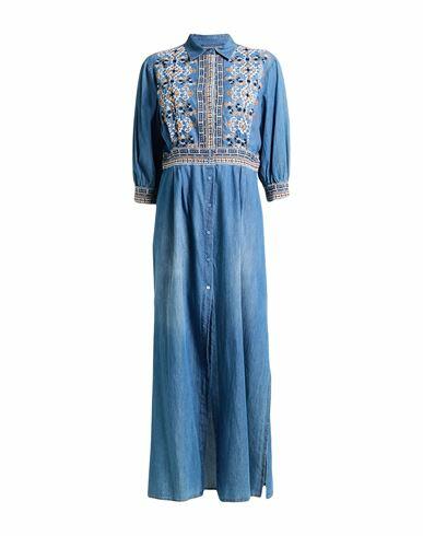 Ermanno Scervino Beachwear Woman Cover-up Blue Cotton, Polyester Cover