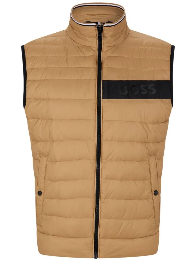 BOSS Darolan water-repellent quilted gilet - Brown Cover