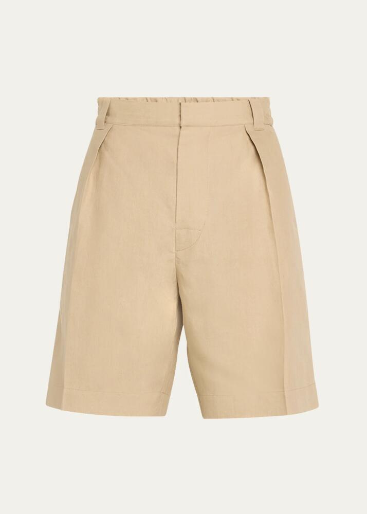 Loro Piana Men's Reinga Pleated Bermuda Shorts Cover