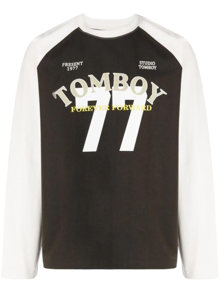 STUDIO TOMBOY graphic-print cotton T-shirt - White Cover