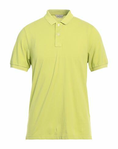 Gran Sasso Man Polo shirt Acid green Cotton Cover