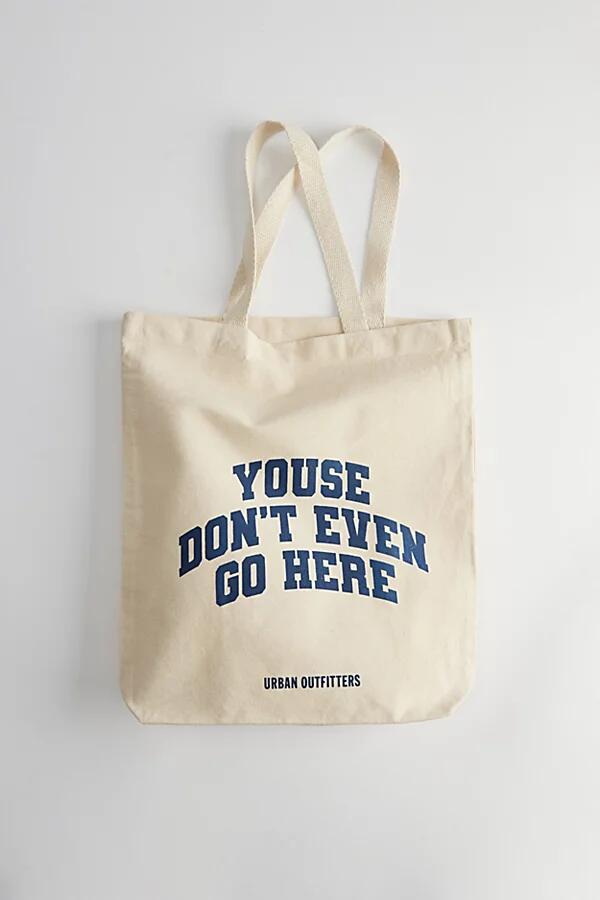 Urban Outfitters Youse Don't Even Go Here Tote Bag in Navy Cover