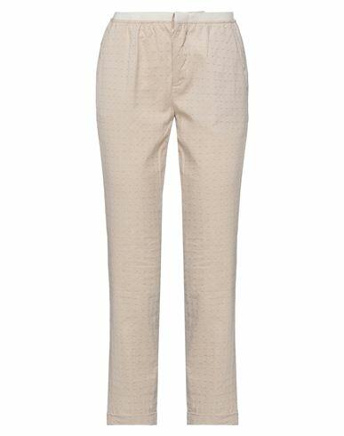 Siviglia White Woman Pants Beige Cotton, Elastane Cover