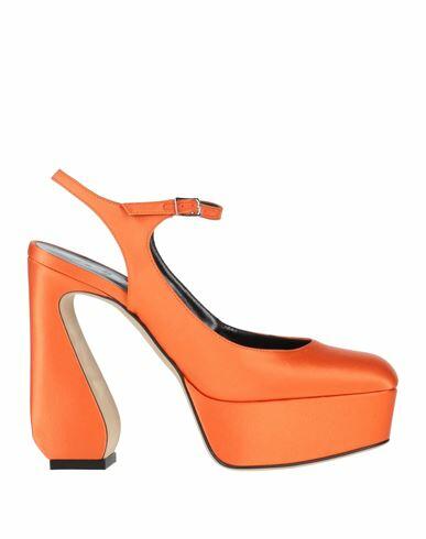 Si Rossi By Sergio Rossi Woman Pumps Orange Textile fibers Cover