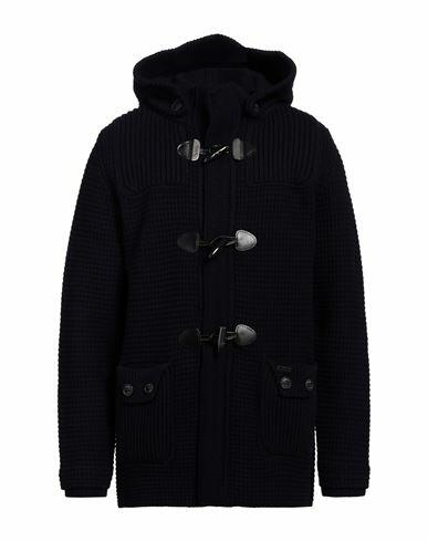 Bark Man Coat Navy blue Wool, Polyamide Cover