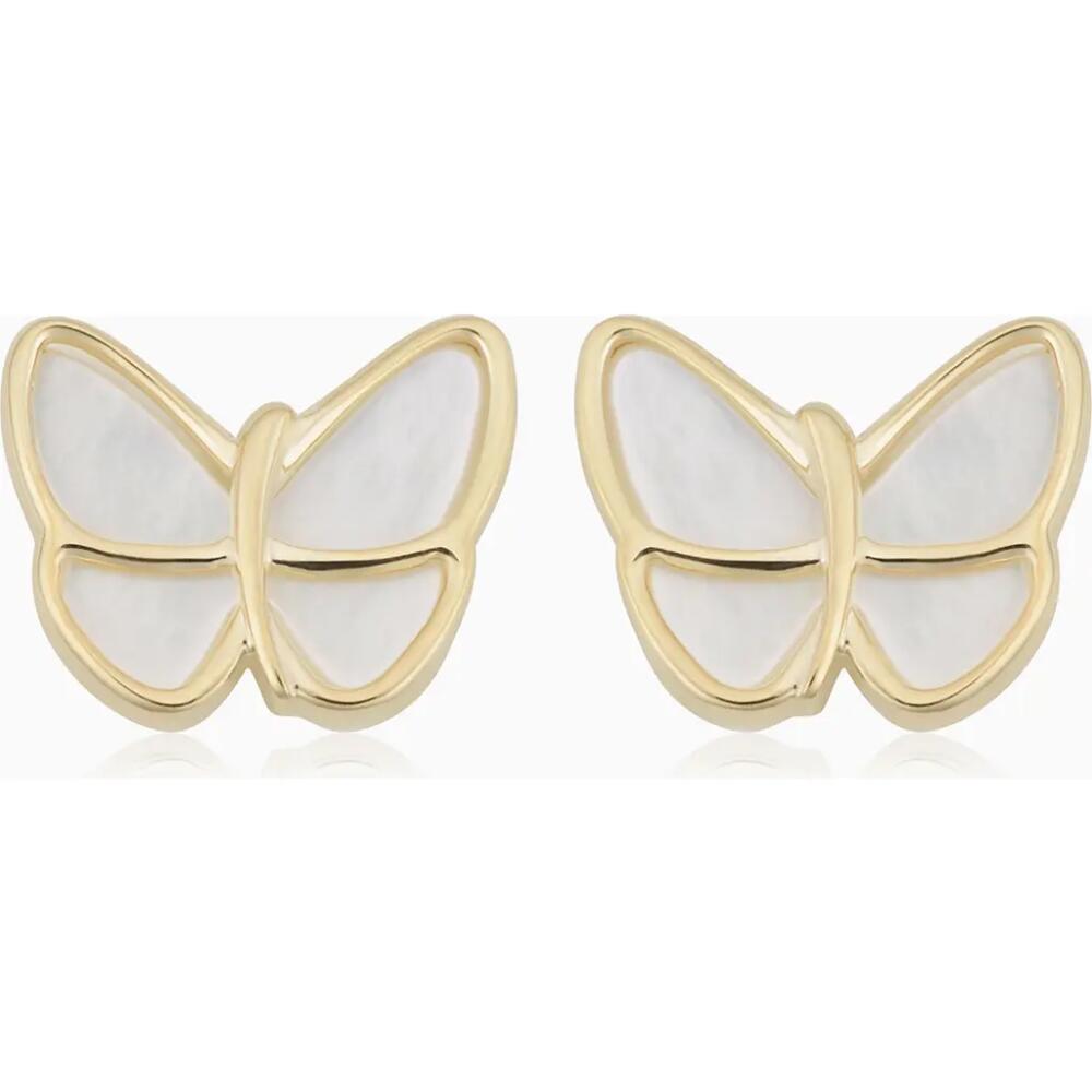 Oradina 14K Yellow Gold Flutter By Studs Cover