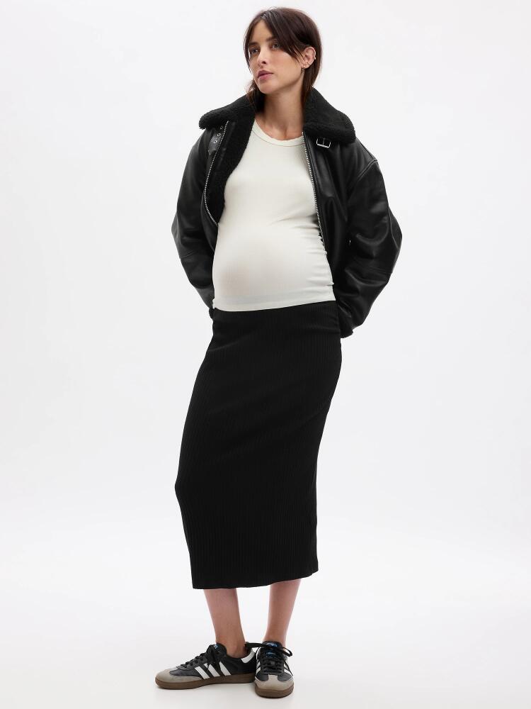 Gap Maternity Rib Midi Skirt Cover