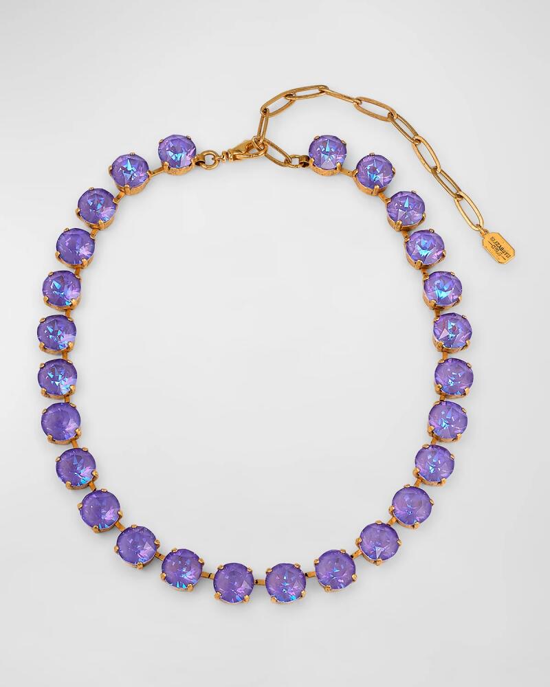 Elizabeth Cole 24k Yellow Gold-Plated Colette Crystal Necklace Cover