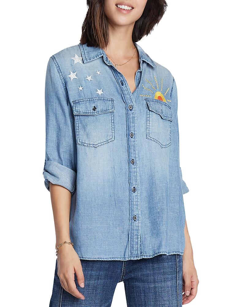 Billy T Hello Sunshine Embroidered Denim Shirt Cover