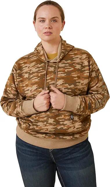 Ariat Rebar Graphic Printed Hoodie (Oatmeal Camo Print) Women's Sweatshirt Cover