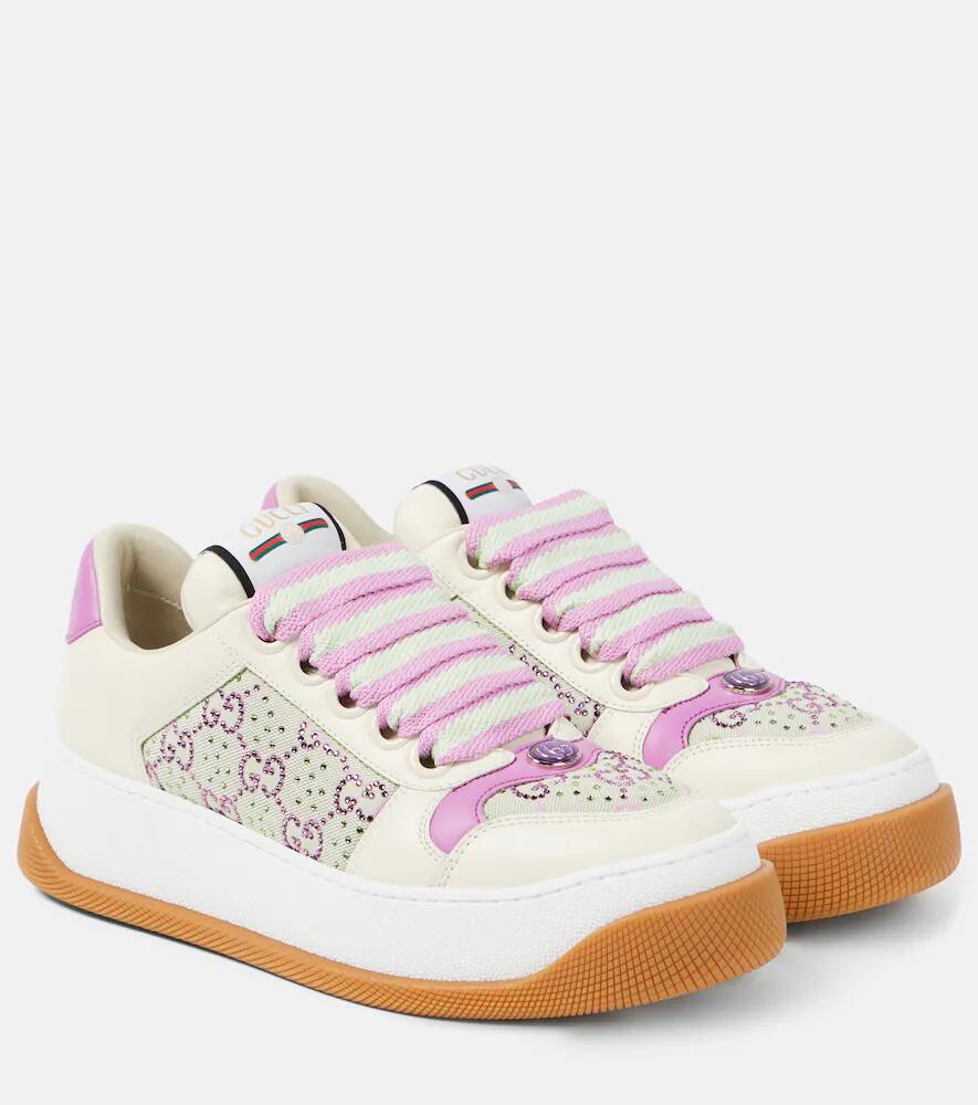 Gucci Screener GG Crystal leather sneakers Cover