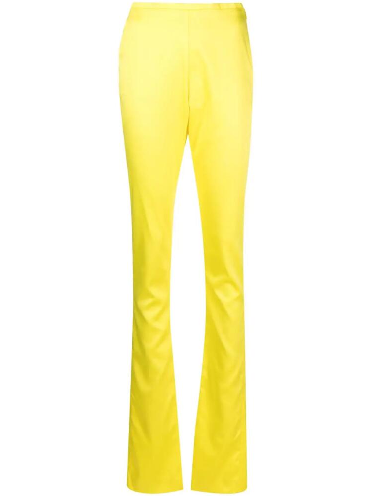 GCDS Bling glossy skinny trousers - Yellow Cover