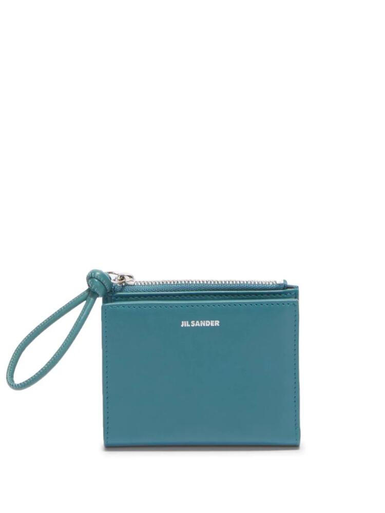 Jil Sander Giro mini leather wallet - Blue Cover