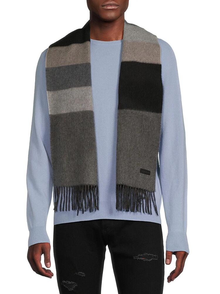 Bruno Magli Men's Cashmere Colorblock Scarf - Black Cover