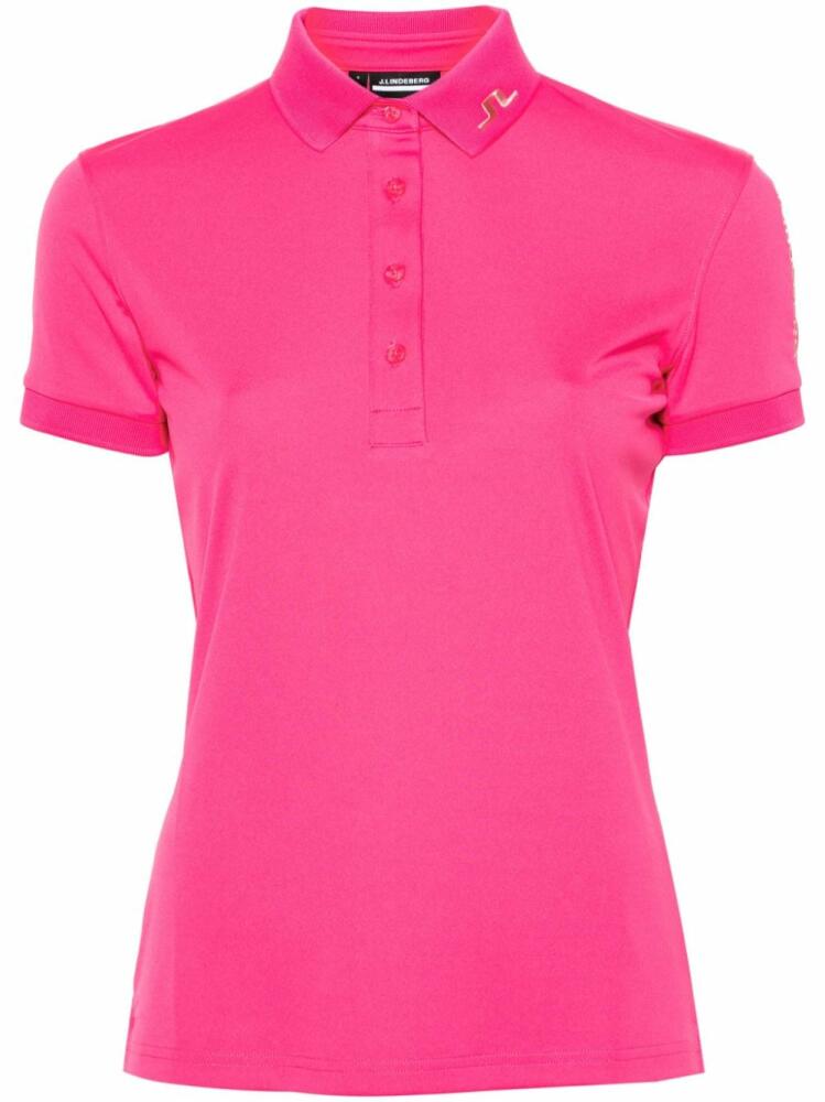 J.Lindeberg Tour Tech polo shirt - Pink Cover