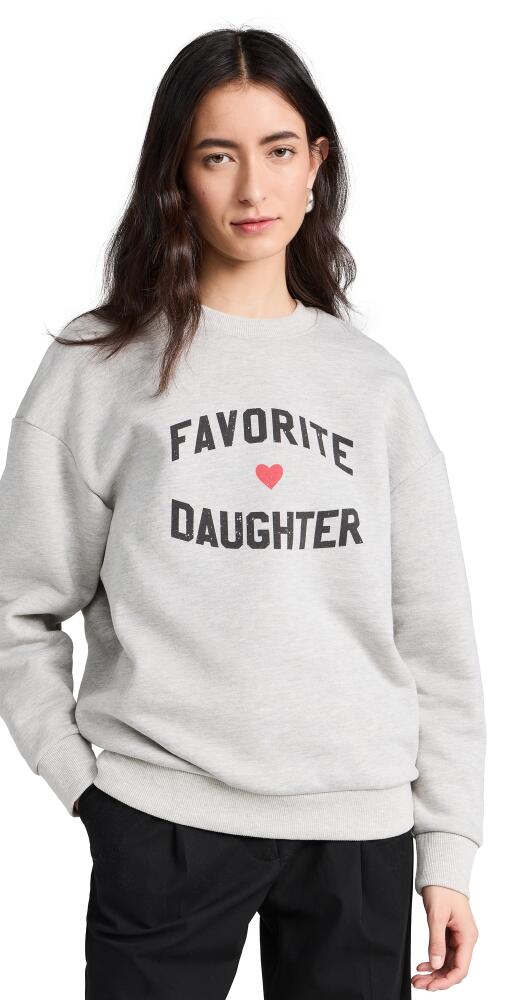 Favorite Daughter Favorite Daughter Heart Logo Sweatshirt Heather Grey Cover