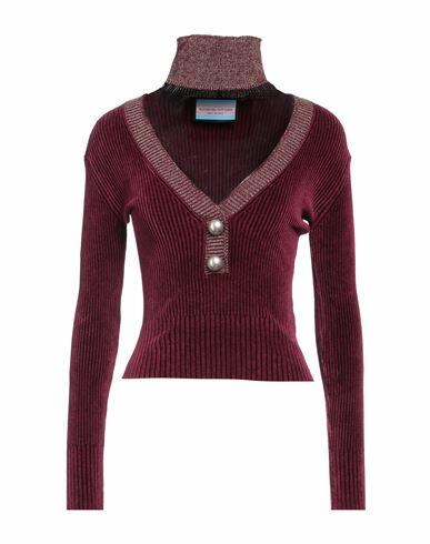 Eleonora Gottardi Woman Top Burgundy Viscose, Polyamide, Elastane Cover