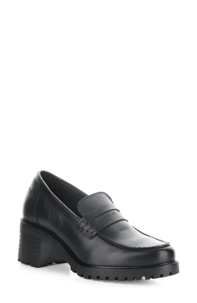 Bos. & Co. Innas Loafer Pump in Black Feel Leather Cover