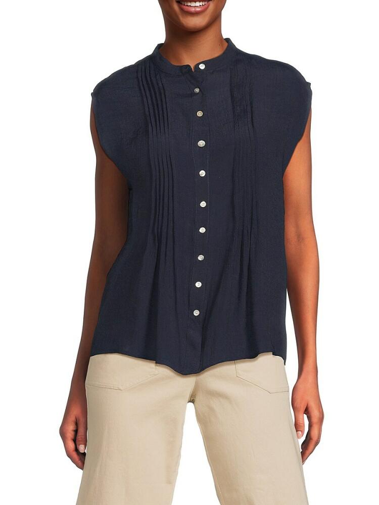 NANETTE nanette lepore Women's Pin Tucked Blouse - Nanettena Cover