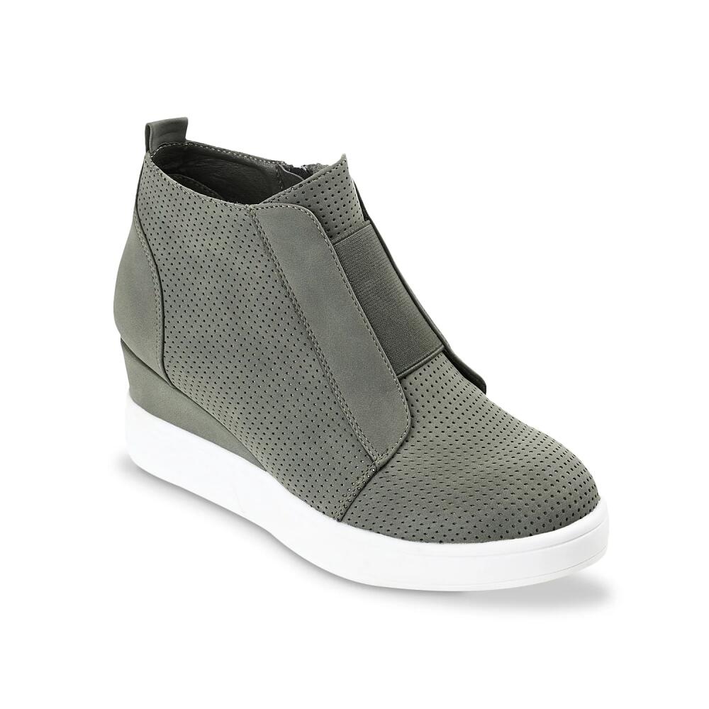 Journee Collection Clara Wedge Sneaker | Women's | Dark Green Cover