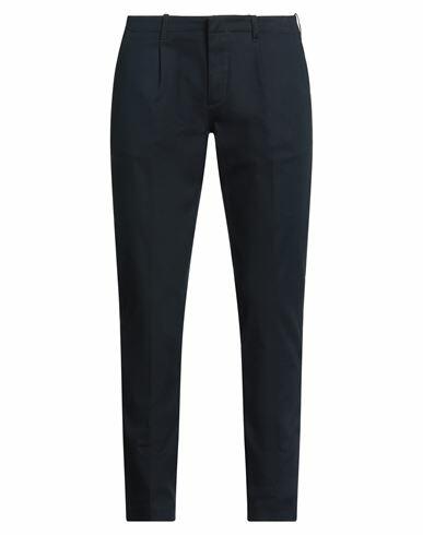 Paolo Pecora Man Pants Navy blue Cotton, Elastane Cover