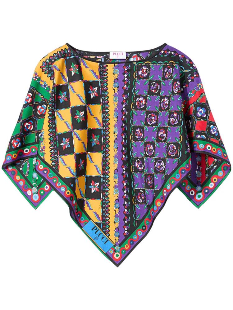 PUCCI Festa Onde-print kaftan top - Purple Cover