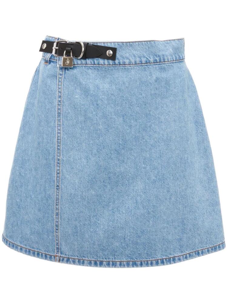 JW Anderson padlock mini denim skirt - Blue Cover