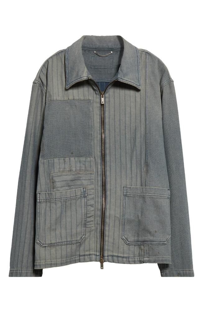 Golden Goose Journey Zip Denim Jacket in Grey Cover