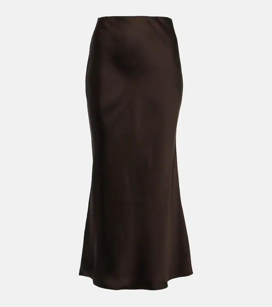 Norma Kamali Bias Obi satin midiskirt Cover