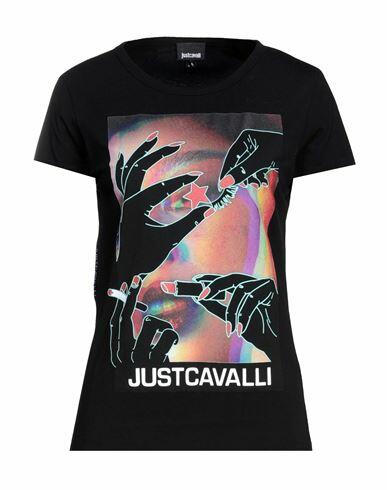 Just Cavalli Woman T-shirt Black Cotton Cover