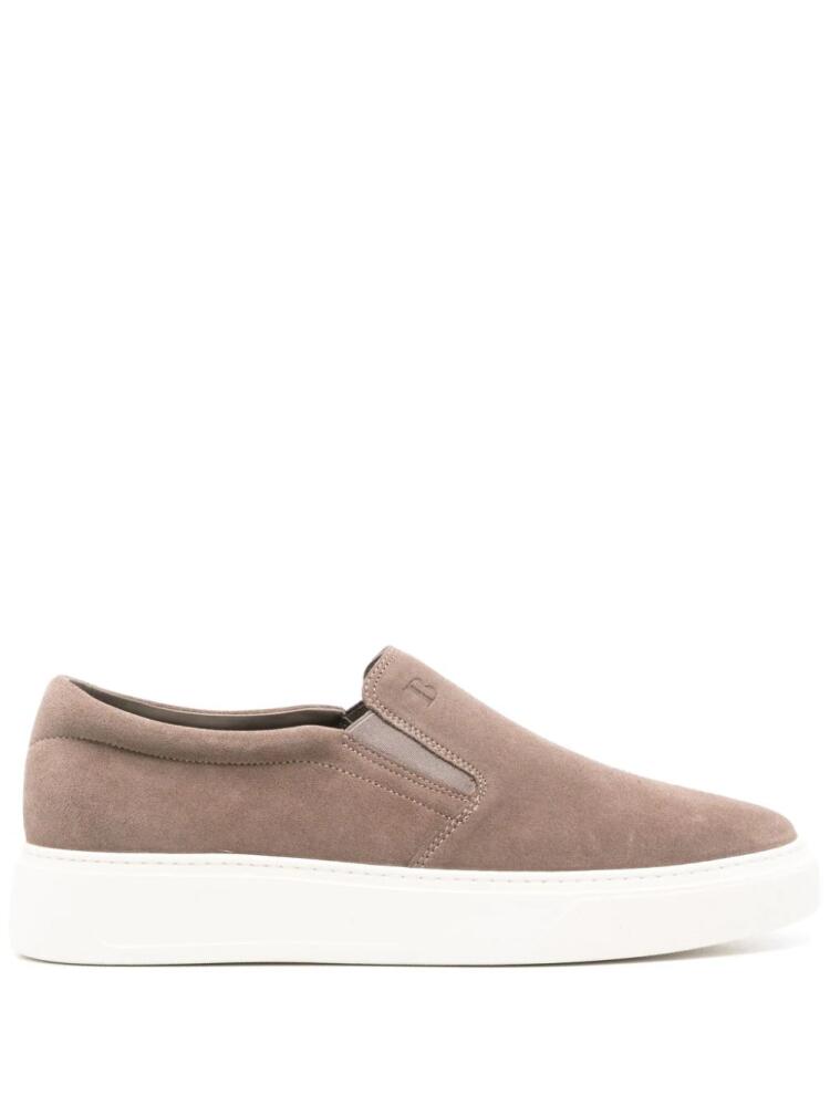 Boggi Milano suede slip-on trainers - Brown Cover