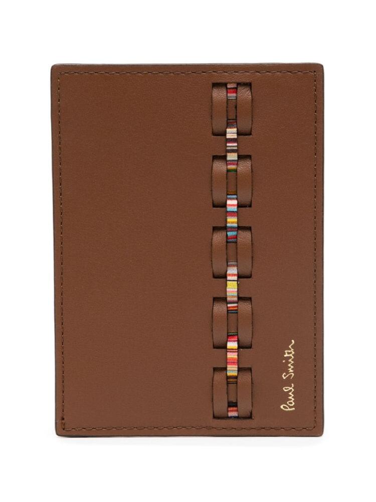 Paul Smith woven leather cardholder - Brown Cover