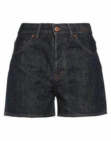 Chloé Woman Denim shorts Blue Cotton Cover