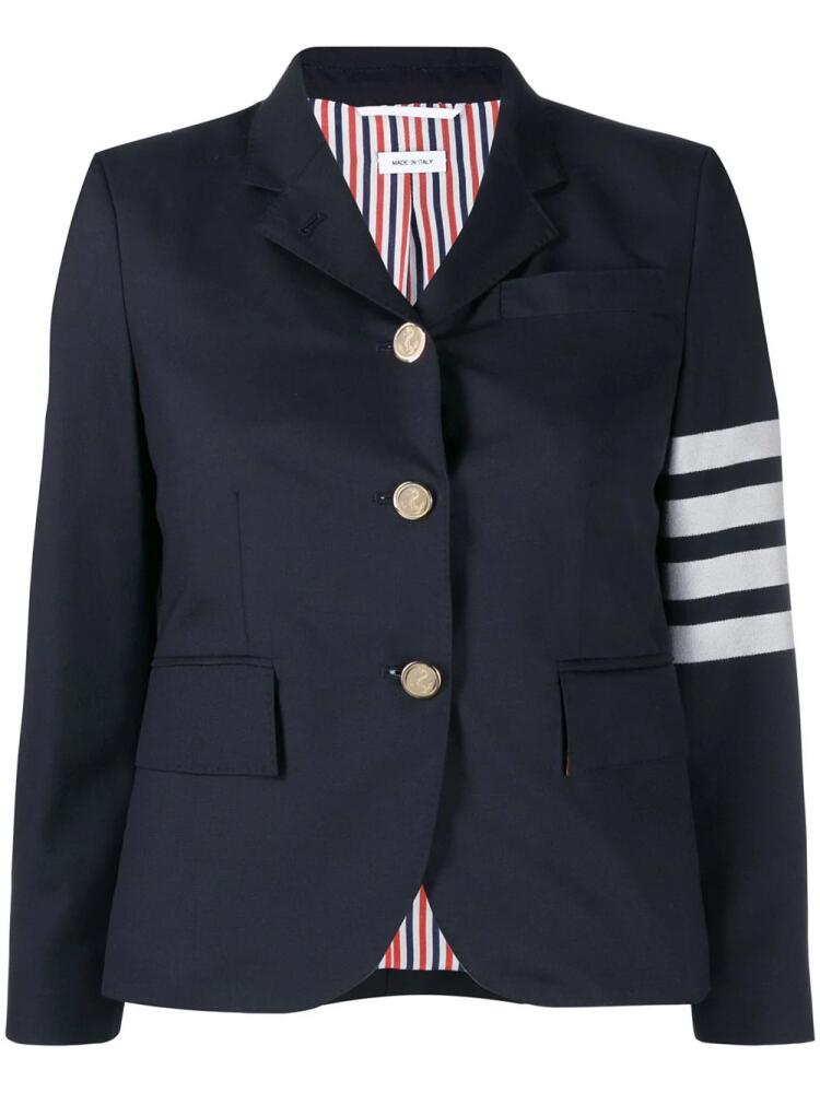 Thom Browne 4-Bar plain weave suiting jacket - Blue Cover