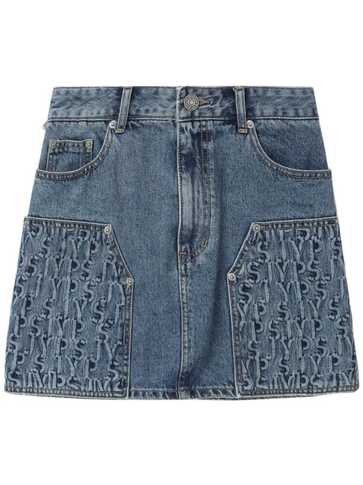 SJYP panelled denim mini skirt - Blue Cover