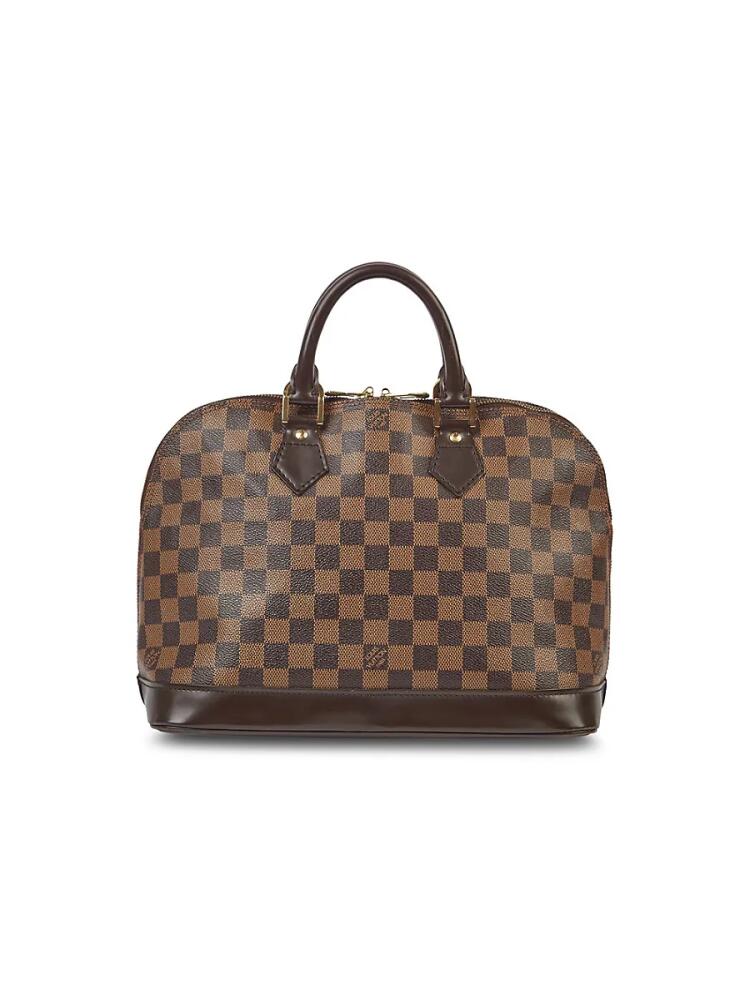 Louis Vuitton Women's Alma PM Damier Ebene Canvas Top Handle Bag - Brown Cover