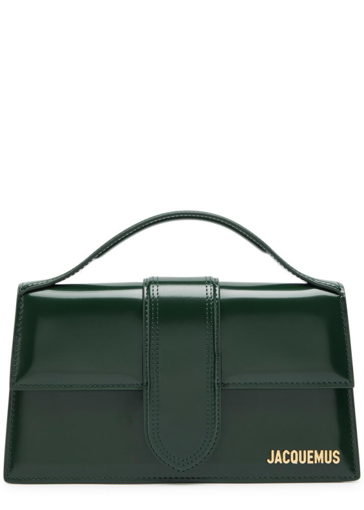 Jacquemus Le Grande Bambino Leather top Handle bag - Dark Green Cover