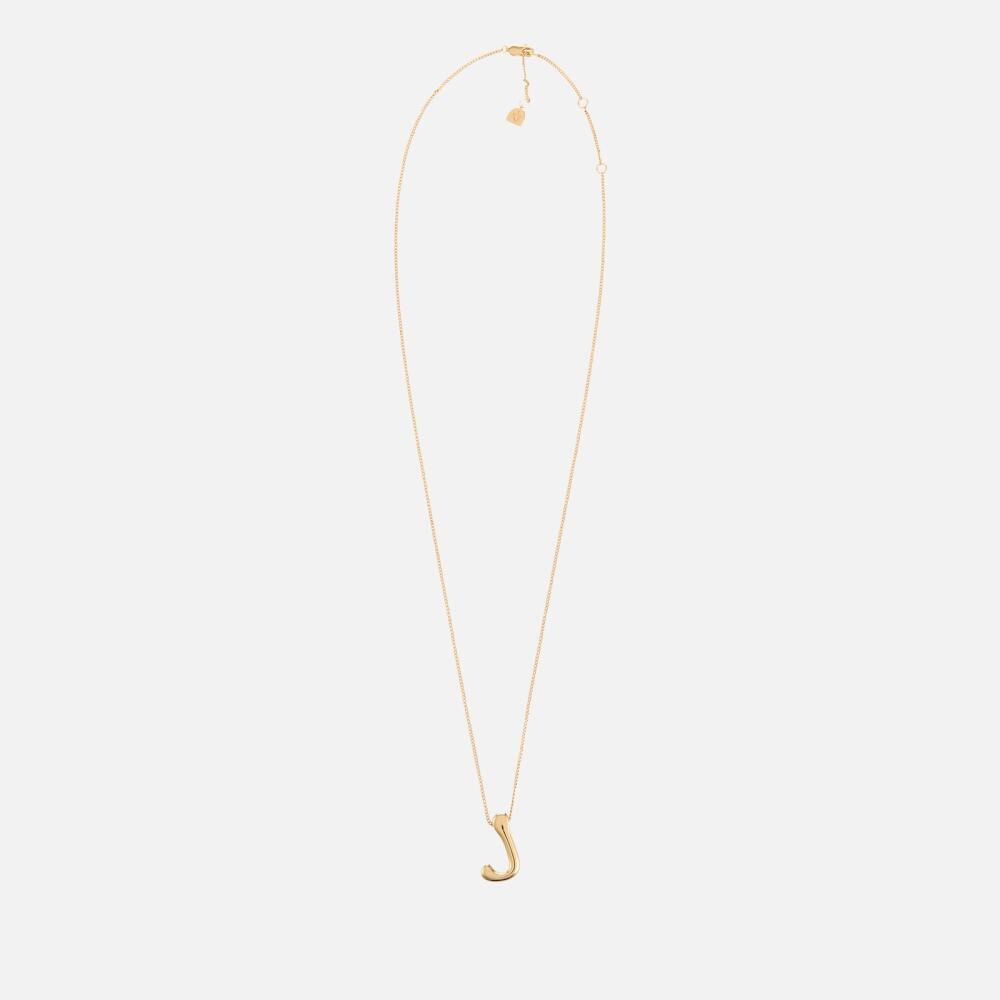 Astrid & Miyu Initial Bold 18K Gold-Plated Necklace Cover