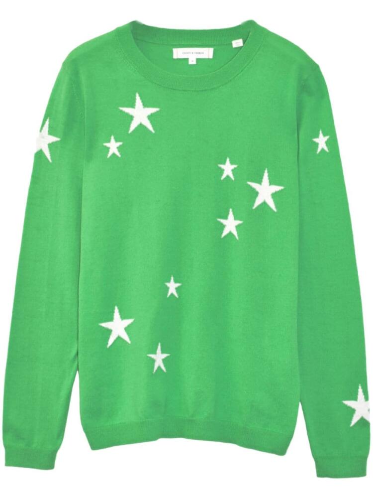 Chinti & Parker star-print crew-neck jumper - Green Cover