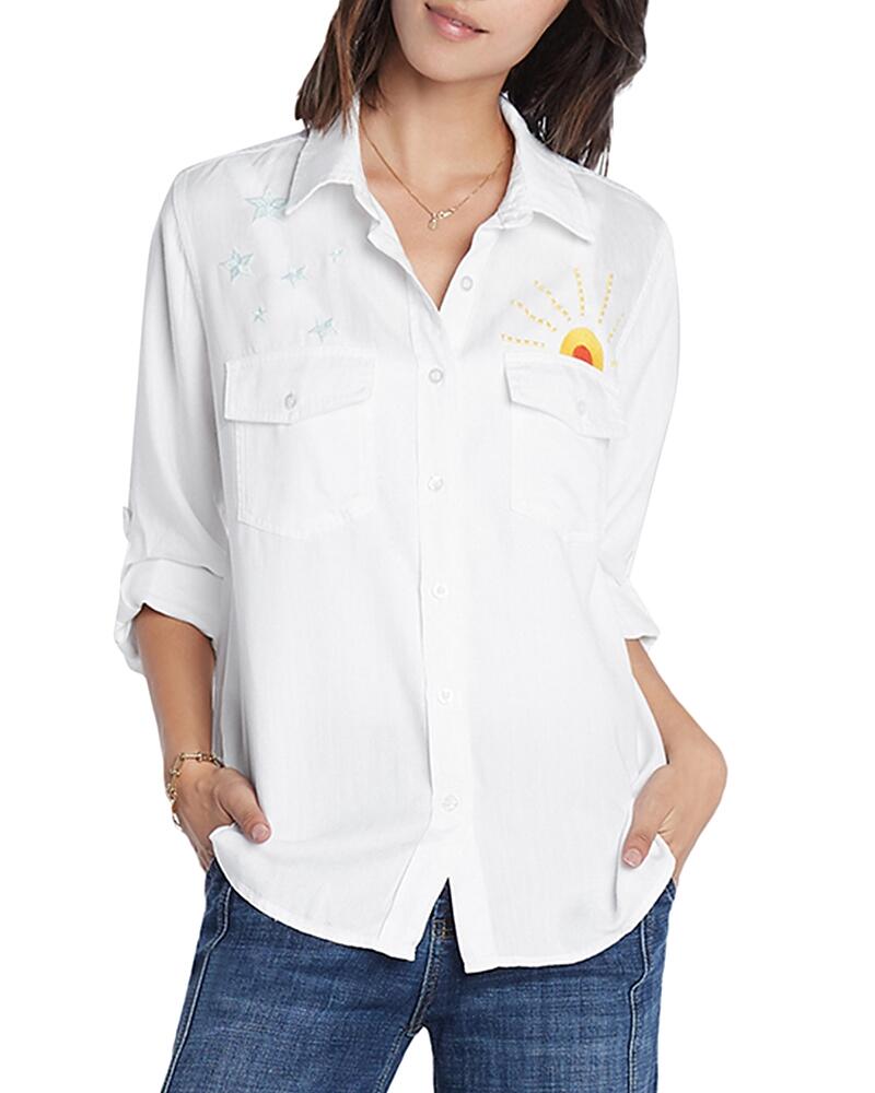 Billy T Hello Sunshine Embroidered Denim Shirt Cover