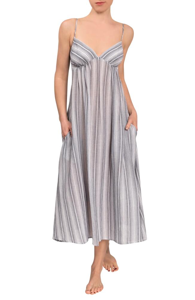 Everyday Ritual Olivia Nightgown in Perissa Stripe Cover