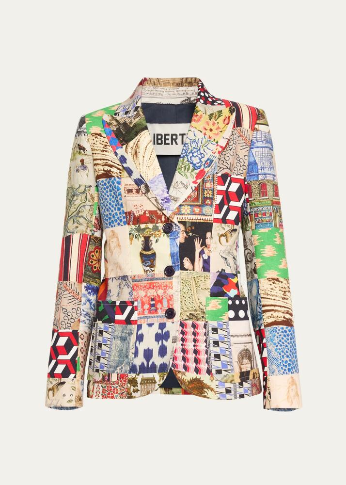 Libertine Bloomsbury Collage Printed Blazer Jacket Cover