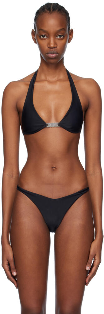 GCDS Black Hardware Bikini Top Cover