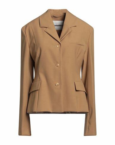 Nanushka Woman Blazer Camel Modal, Polyester Cover