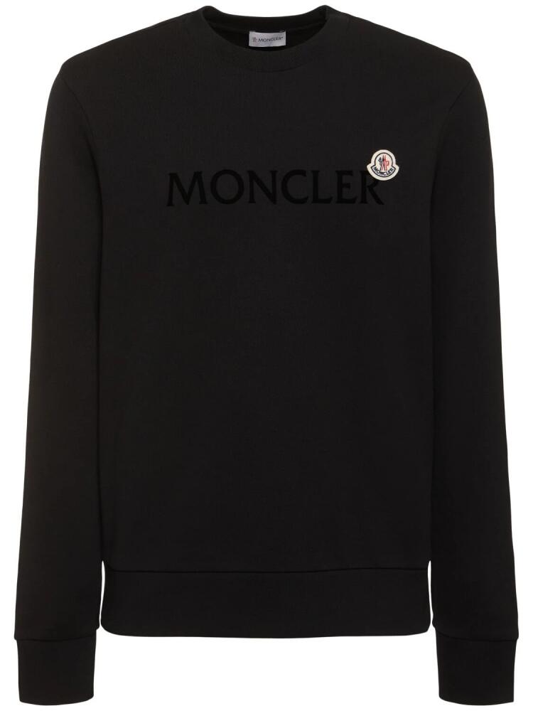 MONCLER Logo Patch Cotton Sweatshirt Cover